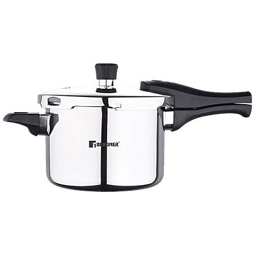 Bergner Argent Elements Triply Stainless Steel Pressure Cooker With Outer Lid - Silver, 1 pc  