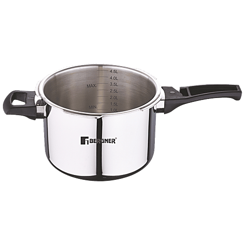 Bergner Argent Elements Triply Stainless Steel Pressure Cooker with Outer Lid - Silver, 1 pc  