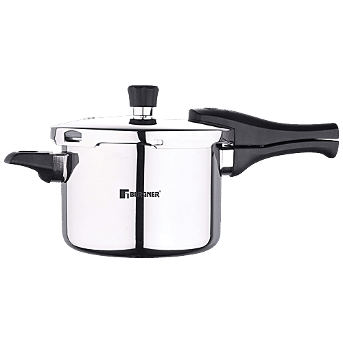 Bergner Argent Elements Triply Stainless Steel Pressure Cooker with Outer Lid - Silver, 1 pc  