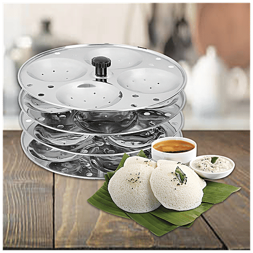 Renberg Sleelix Idli Plate - 4 Plates, 16 Idlis, 1 pc  
