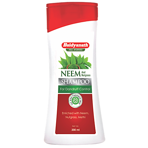 Baidyanath Nagpur Shampoo - For Dandruff Control, Enriched With Neem, Nutgrass & Methi, 200 ml
