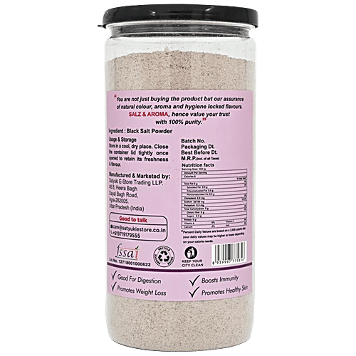 Salz & Aroma Black Salt Powder, 1 Kg Pet Jar 