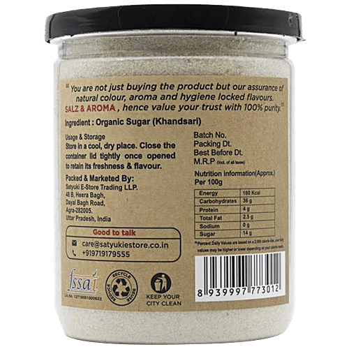 Salz & Aroma Organic Sugar / khandsari, 500 g Pet Jar 