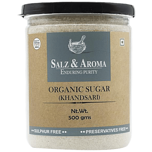 Salz & Aroma Organic Sugar / khandsari, 500 g Pet Jar 