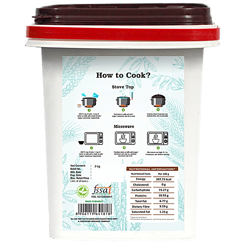 Nutriorg Gluten Free Instant Oats, 2 Kg Container 