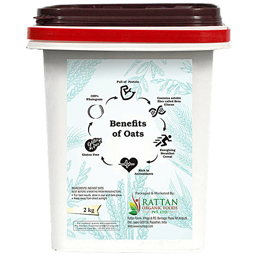 Nutriorg Gluten Free Instant Oats, 2 Kg Container 