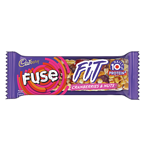 Cadbury Fuse Fit Chocolate Snack Bar - With Cranberries & Nuts, 41 g