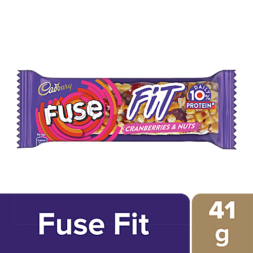 Cadbury Fuse Fit Chocolate Snack Bar - With Cranberries & Nuts, 41 g