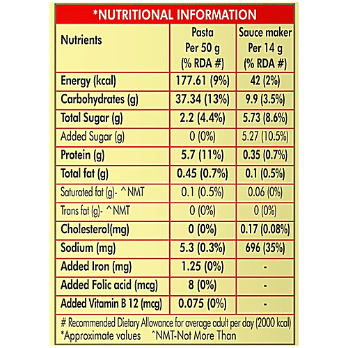 Weikfield Creamy Mushroom Instant Pasta, 64 g  Source of Protein, Fortified with Vitamin B12 & Folic Acid, Iron Fortified
