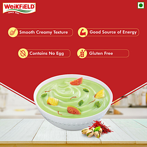 Weikfield Kesar Pista Custard Powder, 75 g  