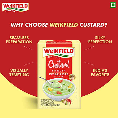 Weikfield Kesar Pista Custard Powder, 75 g  