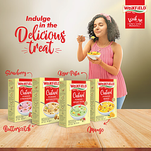 Weikfield Kesar Pista Custard Powder, 75 g  