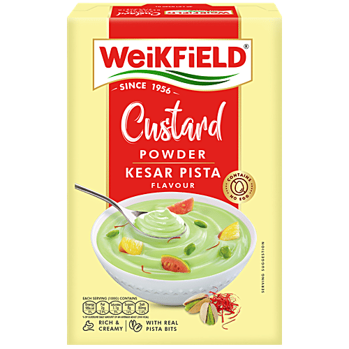 Weikfield Kesar Pista Custard Powder, 75 g  
