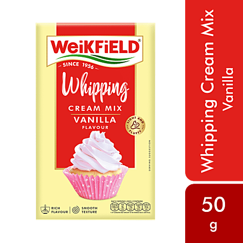 Buy Weikfield Whipping Cream Mix Vanilla Flavour, Make Light & Fluffy