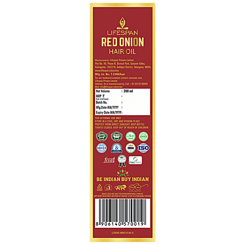 Buy Lifespan Red Onion Hair Oil Online at Best Price of Rs 495 bigbasket