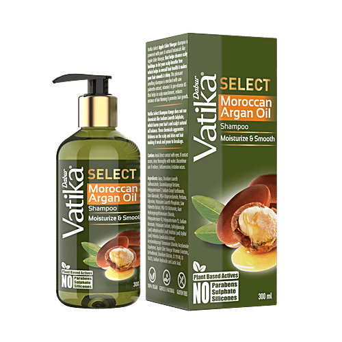 Dabur Vatika Select Shampoo - Moroccan Argan Oil, Moisturise & Smooth, 300 ml  