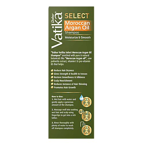 Dabur Vatika Select Shampoo - Moroccan Argan Oil, Moisturise & Smooth, 300 ml  