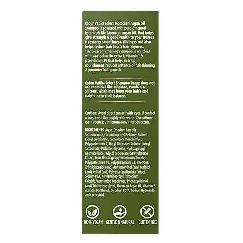 Dabur Vatika Select Shampoo - Moroccan Argan Oil, Moisturise & Smooth, 300 ml  