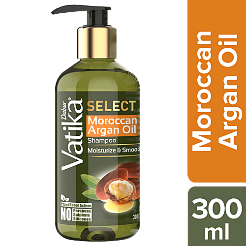 Dabur Vatika Select Shampoo - Moroccan Argan Oil, Moisturise & Smooth, 300 ml  