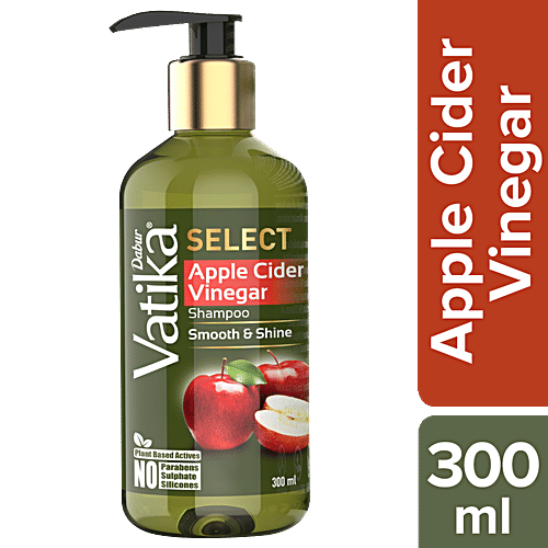 Dabur Vatika Select Shampoo - Apple Cider Vinegar, Smooth & Shine, 300 ml