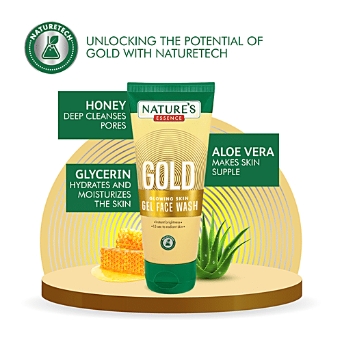 Buy Natures Essence Gold Glowing Skin Gel Face Wash Online at Best
