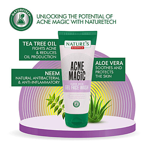 Buy Natures Essence Acne Magic Gel Face Wash with Tea Tree oil Online at Best Price of Rs 40
