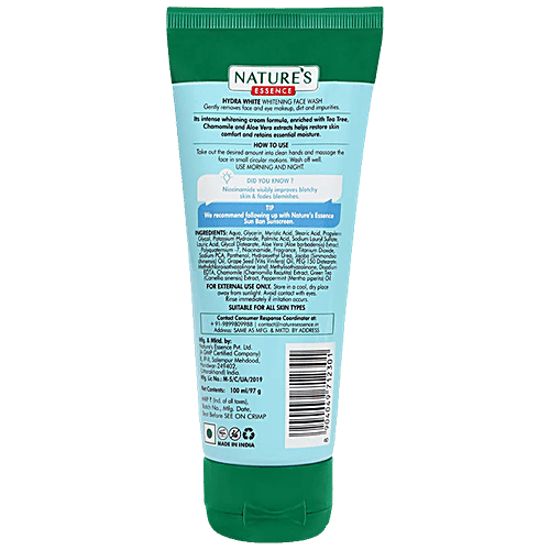 Natures Essence Niacinamide Hydra White Whitening Face Wash, 100 ml  