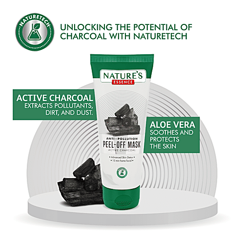 Natures Essence Anti-Pollution Peel-Off Mask - Active Charcoal, 50 ml  