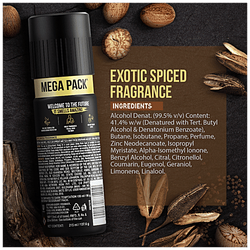 Axe Gold Temptation Deodorant Sprays - Exotic Spiced Fragrance, 215 ml Can 
