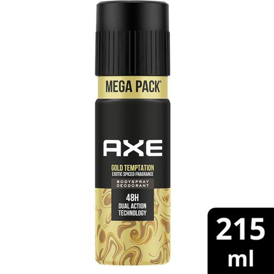 Axe Gold Temptation - Long Lasting Deodorant, Bodyspray, For Men, 215 ml Can
