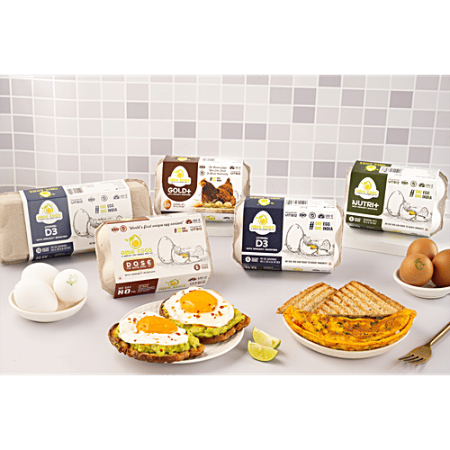 Abhi Eggs D.O.S.E with Immunity Boosters, antibiotic free, 6 Pcs  