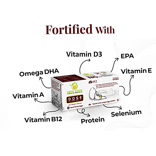 Abhi Eggs D.O.S.E with Immunity Boosters, antibiotic free, 6 Pcs  