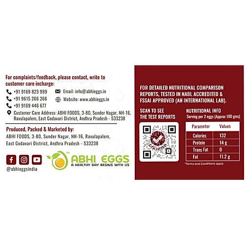 Abhi Eggs D.O.S.E with Immunity Boosters, antibiotic free, 6 Pcs  