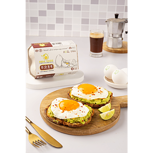 Abhi Eggs D.O.S.E with Immunity Boosters, antibiotic free, 6 Pcs  