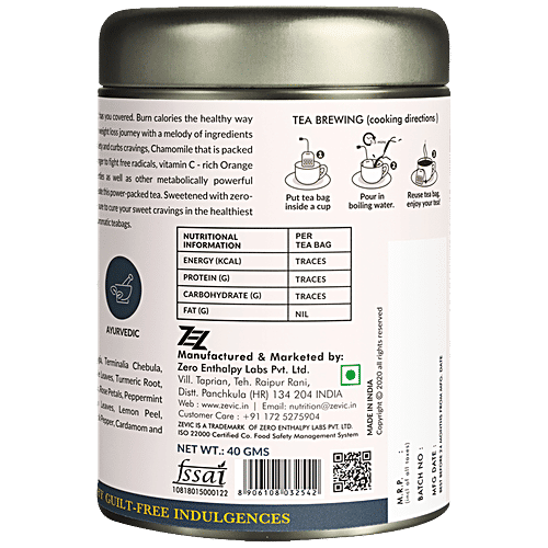 Zevic Herbal Slimming Green Tea - With Garcinia Cambogia, 50 g (25 servings) 