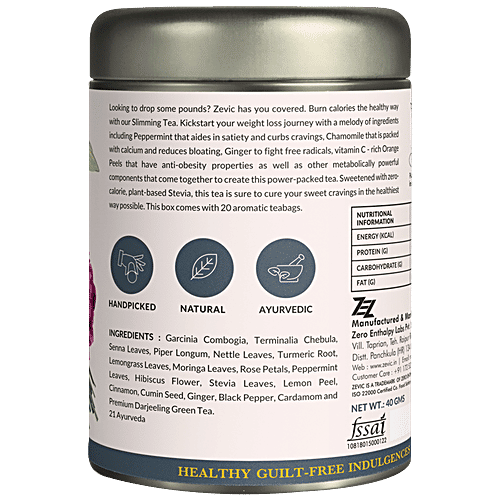 Zevic Herbal Slimming Green Tea - With Garcinia Cambogia, 50 g (25 servings) 