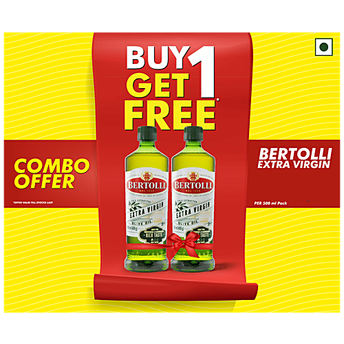 Bertolli Extra Virgin Olive Oil, 500 ml (Buy 1 Get 1) 