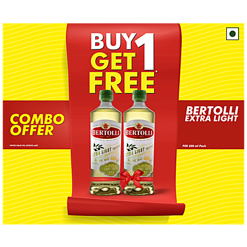 Bertolli Extra Light Olive Oil, 500 ml (Buy 1 Get 1) 