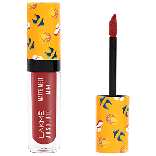 Lakme Absolute Matte Melt Mini Liquid Lip Colour, 2.4 ml Red Boots 