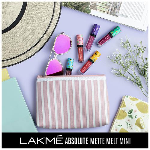 Lakme Absolute Matte Melt Mini Liquid Lip Colour, 2.4 ml Nude Umbrella 