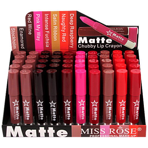 Miss Rose Chubby Lip Crayon Lipstick, 30 g 7301-033B 26 