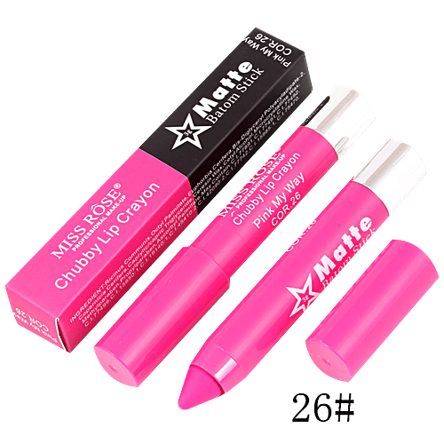 Miss Rose Chubby Lip Crayon Lipstick, 30 g 7301-033B 26 