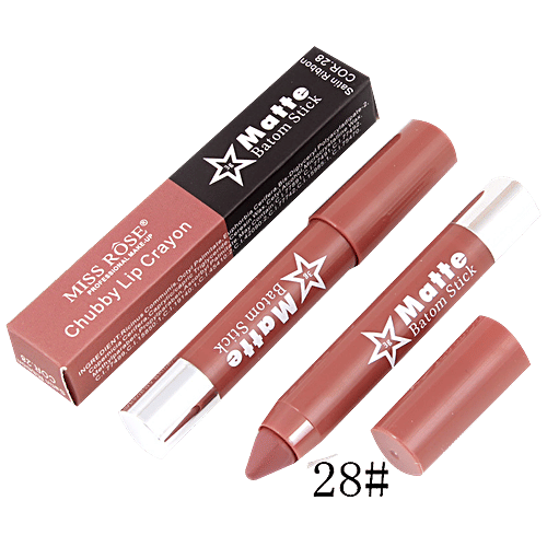 Miss Rose Chubby Lip Crayon Lipstick, 3 g 7301-033B 28 