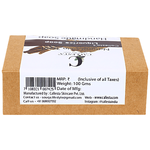Buy Callesta Liquorice Skin Lightening Handmade Soap Online at Best
