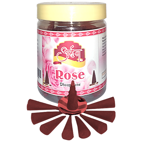 Arham Premium Dhoop Cone - Rose, 100 g  