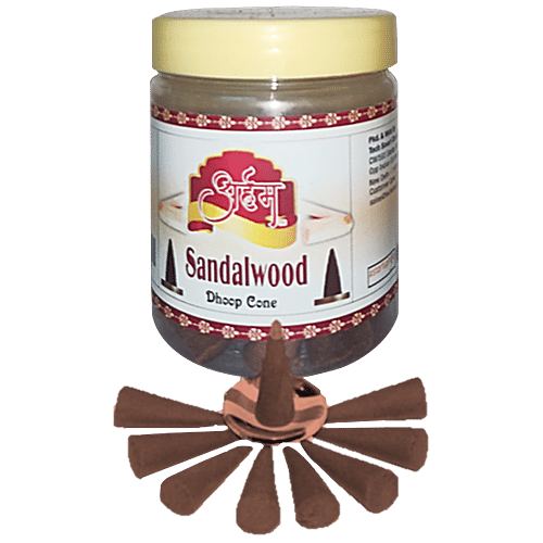 Arham Premium Dhoop Cone - Sandalwood, 100 g  