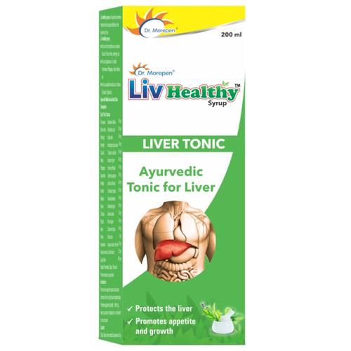 Dr. Morepen Liv Healthy Syrup - Ayurvedic Liver Tonic, 200 ml  