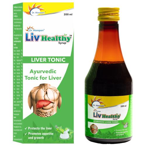 Dr. Morepen Liv Healthy Syrup - Ayurvedic Liver Tonic, 200 ml  