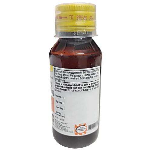 Dr. Morepen Fever-X Syrup For Kids - Mix Fruit Flavour, 60 ml  