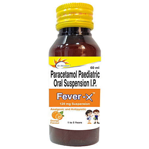 Buy Dr. Morepen FeverX Syrup For Kids Mix Fruit Flavour Online at